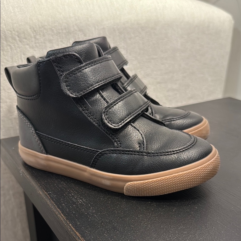 Kids Cat and Jack Black Leather boots